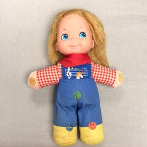 Vintage horn squeaking farm girl